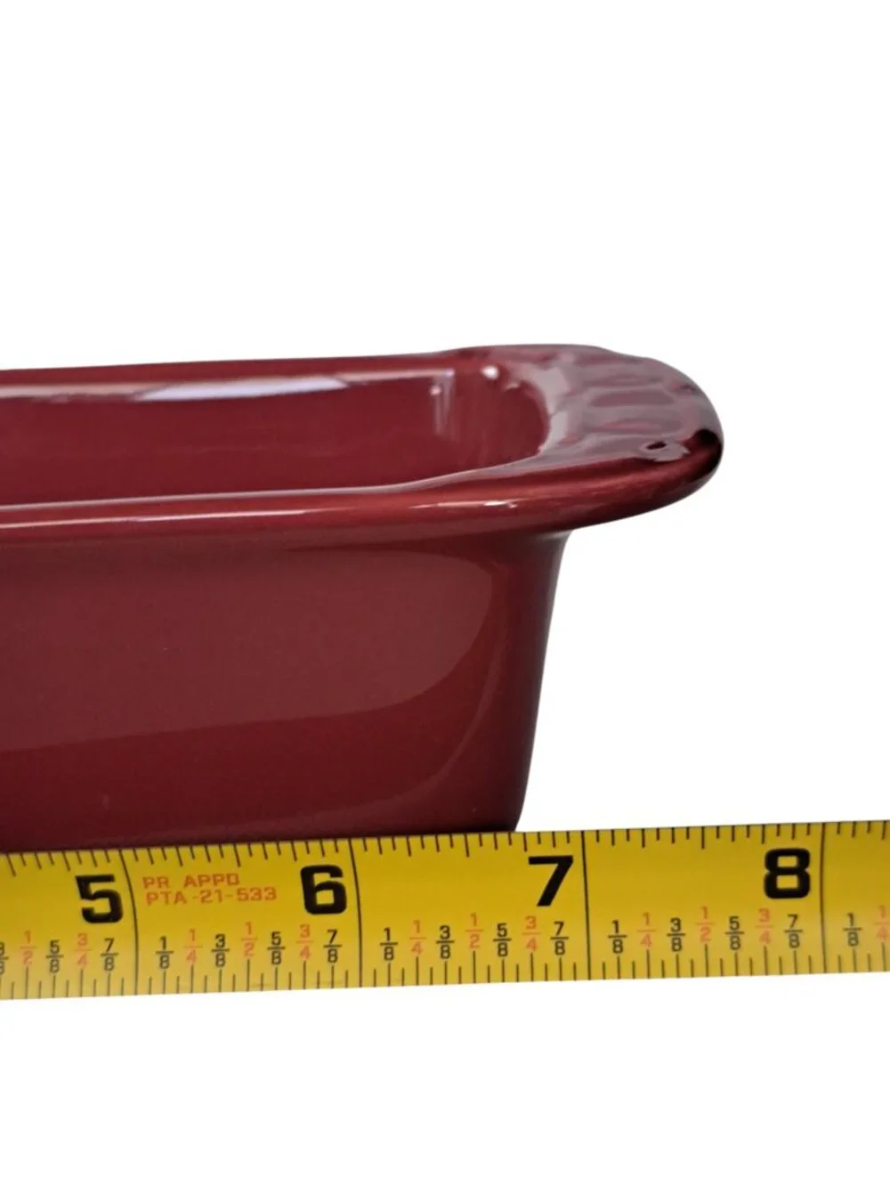 LONGABERGER POTTERY WOVEN TRADITIONS PAPRIKA LOAF BAKING DISH 8